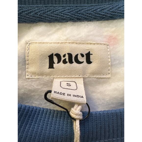Pact Scattered Hearts Graphic Organic Slouchy Sweatshirt Size Small New NWT - Picture 4 of 5